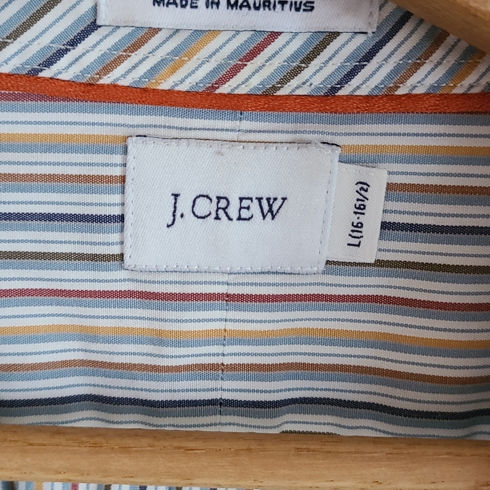 J. Crew multi-colored striped dress shirt